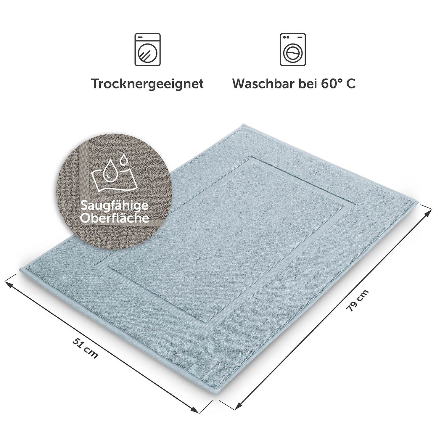 Blumtal Badematte Premium Badezimmerteppich Terry - günstig online kaufen