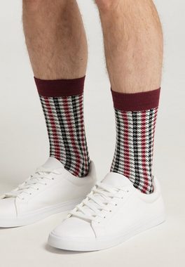 RECARO Freizeitsocken RECARO Socken Pepita, bunte Herrensocken, wadenhoch, Materialmix aus gekämmter Baumwolle, Made in Europe