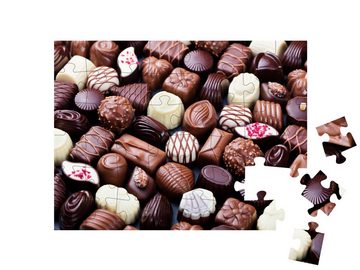 puzzleYOU Puzzle Schokoladenpralinen, köstlich und hausgemacht, 48 Puzzleteile, puzzleYOU-Kollektionen Candybar, Schokolade, Süßigkeiten