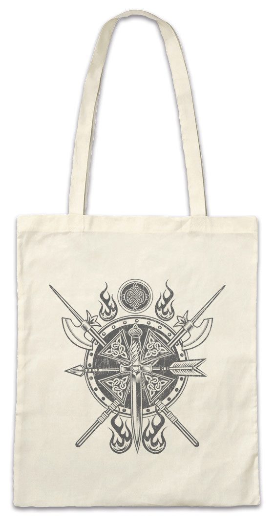 Beuteltasche Viking Gear Ornament Stofftasche Vikings Celtic Irminsul Thor