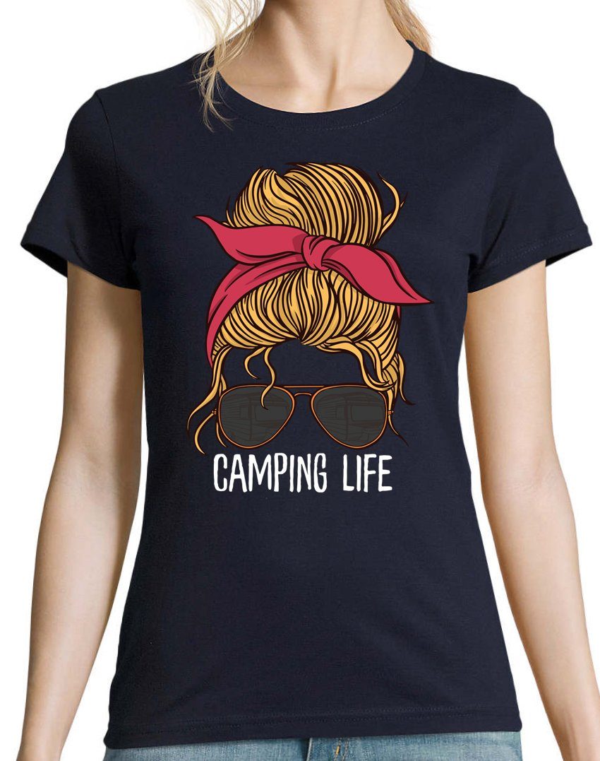 Youth Designz T-Shirt Camping Life Damen Shirt mit trendigem Frontprint günstig online kaufen
