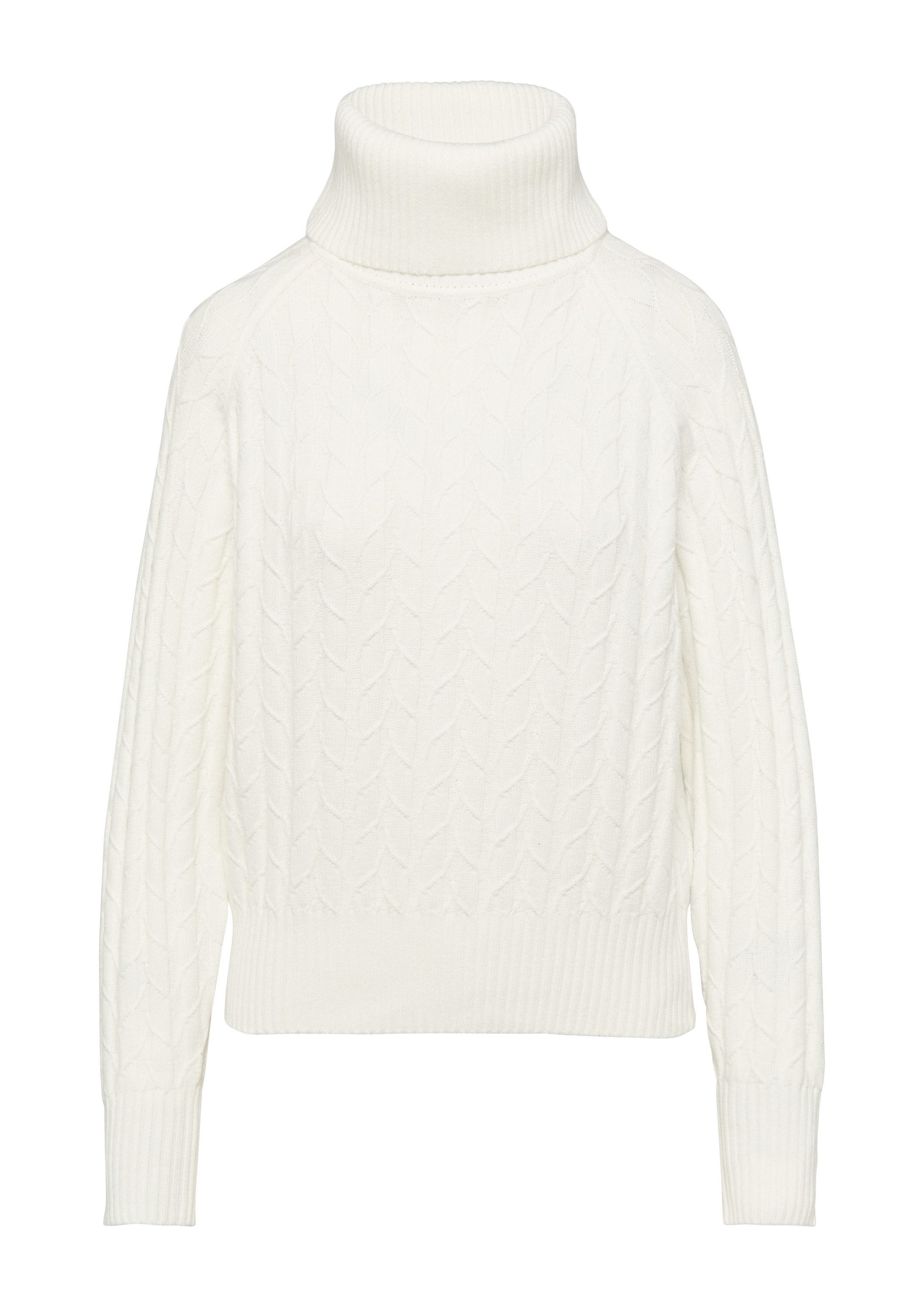 comma Longpullover Strickpullover Strickpullover mit hohem günstig online kaufen