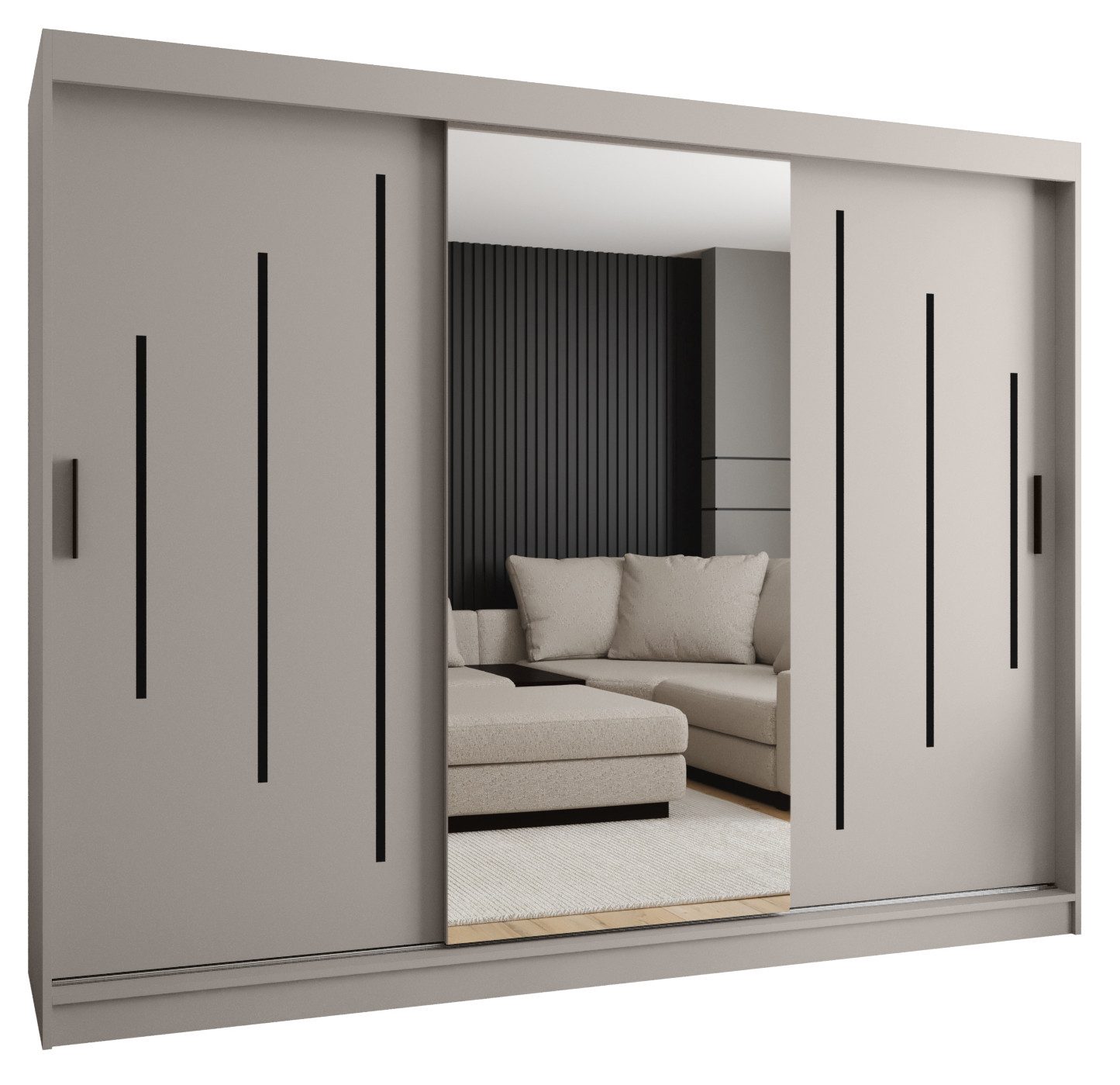 ABIKS MÖBEL Schwebetürenschrank RUBINO Y 250 Schlafzimmerschrank mit Schieb günstig online kaufen