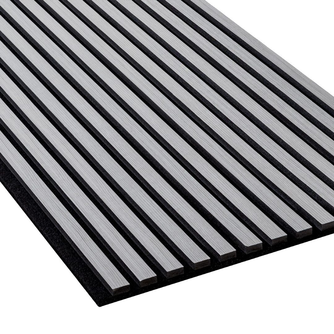 SELITSTYLE 3D Wandpaneel Akustikpanel 240 x 56,5 cm 3054677 SELITSTYLE Lamellenwand Esche weiß, 1.356 qm, (3D Akustikpanel, 1-tlg., Wandverkleidung Lamellenpanel Echtholz-Alternative) schalldämmend, einfache Montage, aus PET mit hohem Recyclinganteil