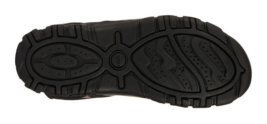 Geox UOMO SANDAL STRADA C Sandale, Sommerschuh, Klettschuh, Outdoorsandale, mit Lederfußbett