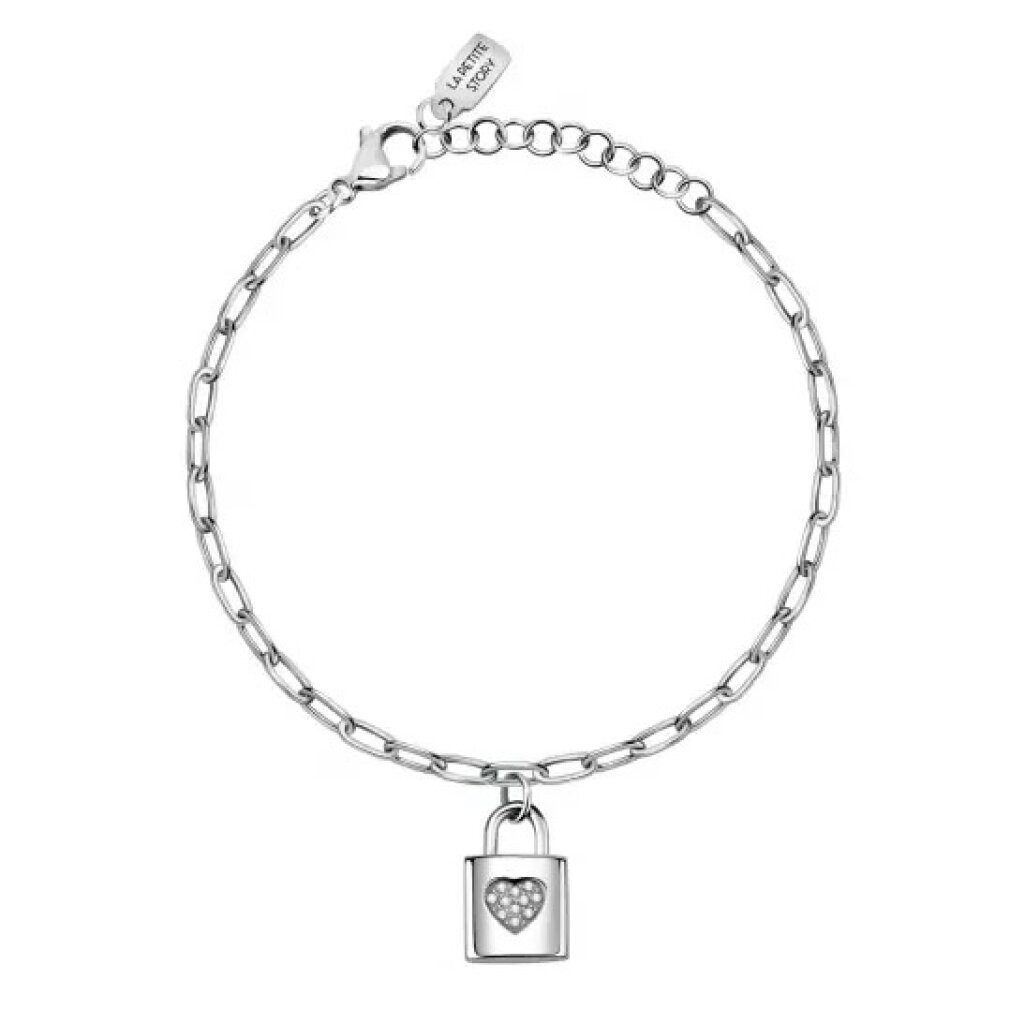 Armband Steel bracelet with padlock Love LPS05ASD17