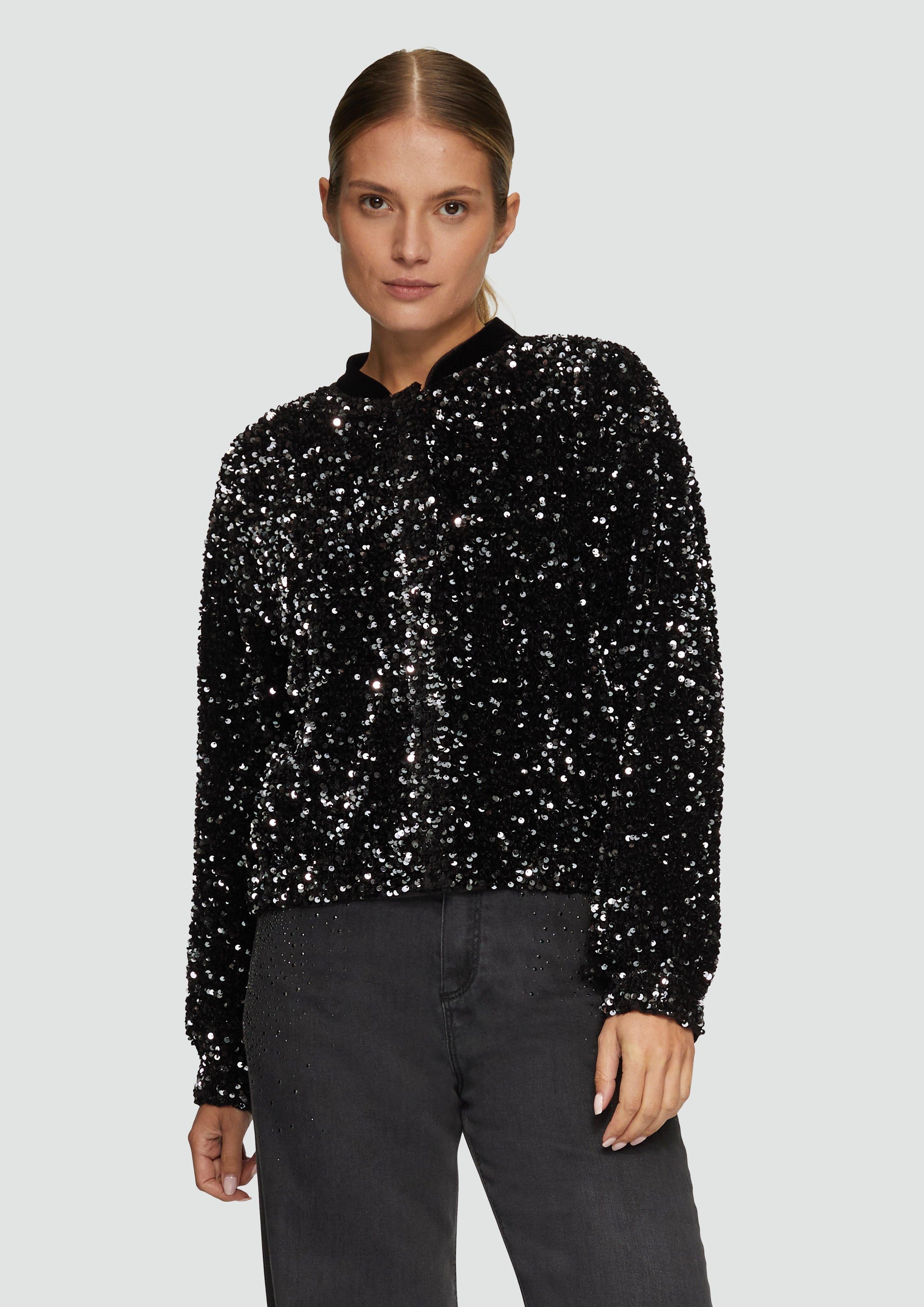 s.Oliver BLACK LABEL Funktionsjacke Samtblouson mit günstig online kaufen