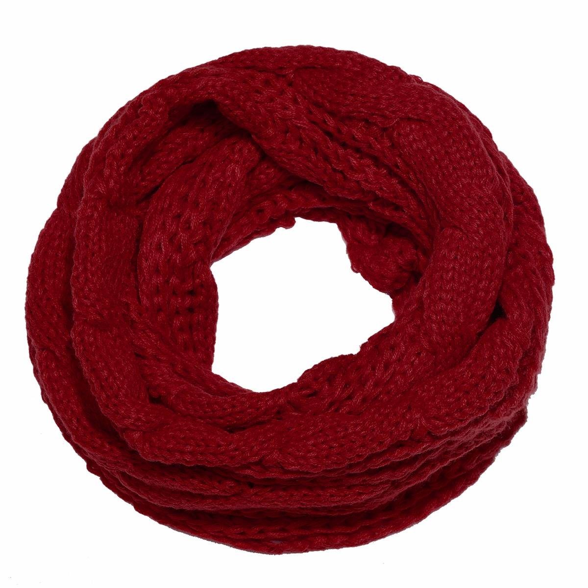 Schal Damen Winterschal Strickschal Schal, (1-St), Schlauchschal, warm und weich, Strickmuster