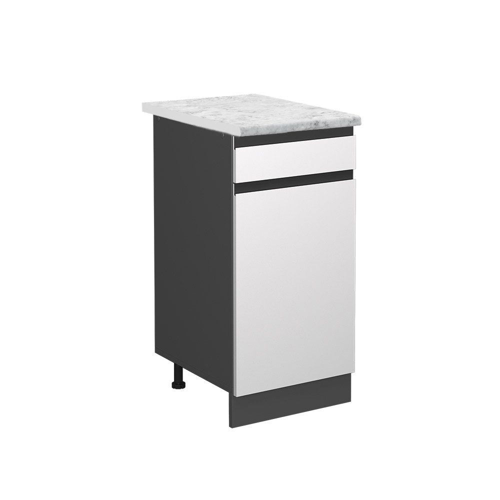 Vicco Küchenunterschrank R-Line Goldkraft Eiche/Anthrazit 40 cm AP Marmor günstig online kaufen