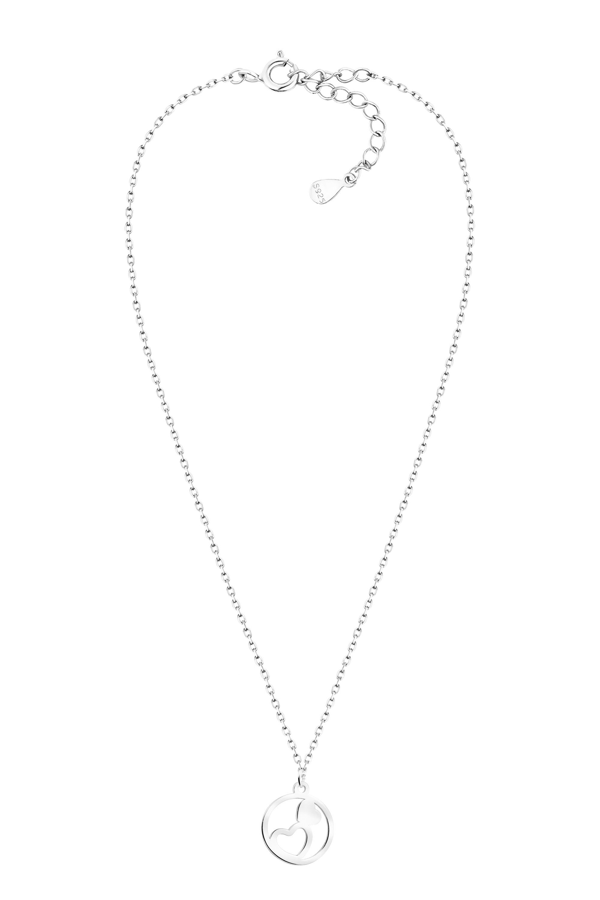 Damen Anhänger Sofia Herz Milani mit Silber Schmuck Kette 925 Kreis,