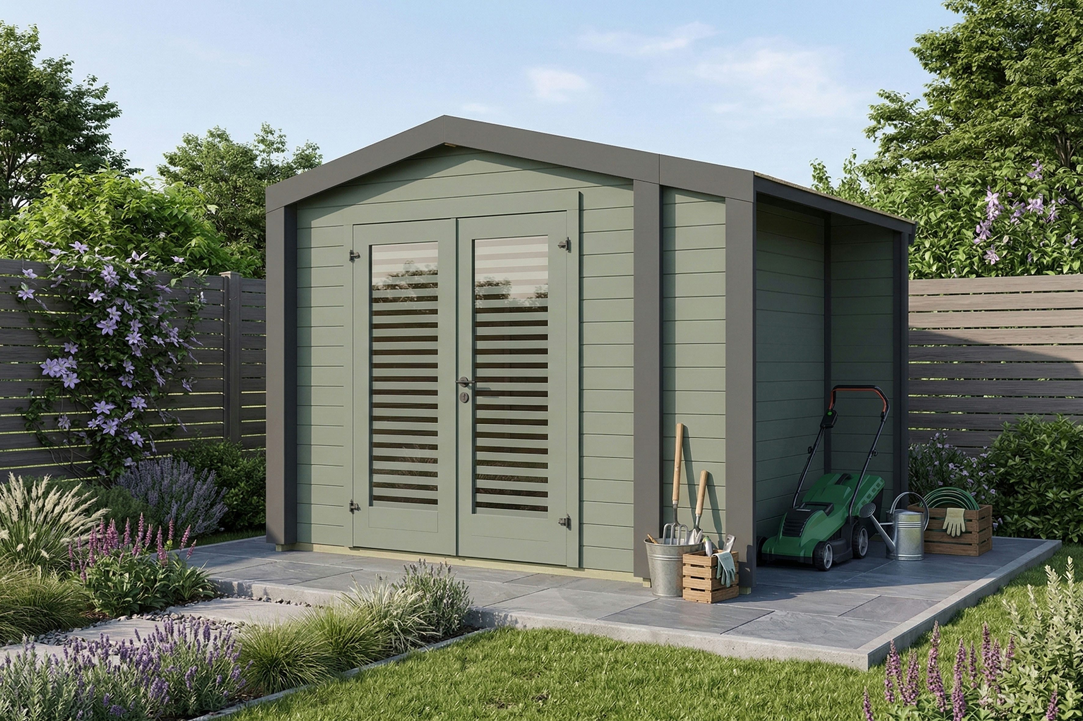 weka Gartenhaus Killarney, BxT: 311x263 cm, Doppeltür mit Lamellen