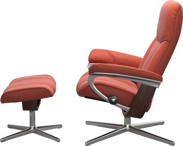 Stressless® Fußhocker Consul, mit Cross Base, Размер S, M & L, Holzakzent Braun