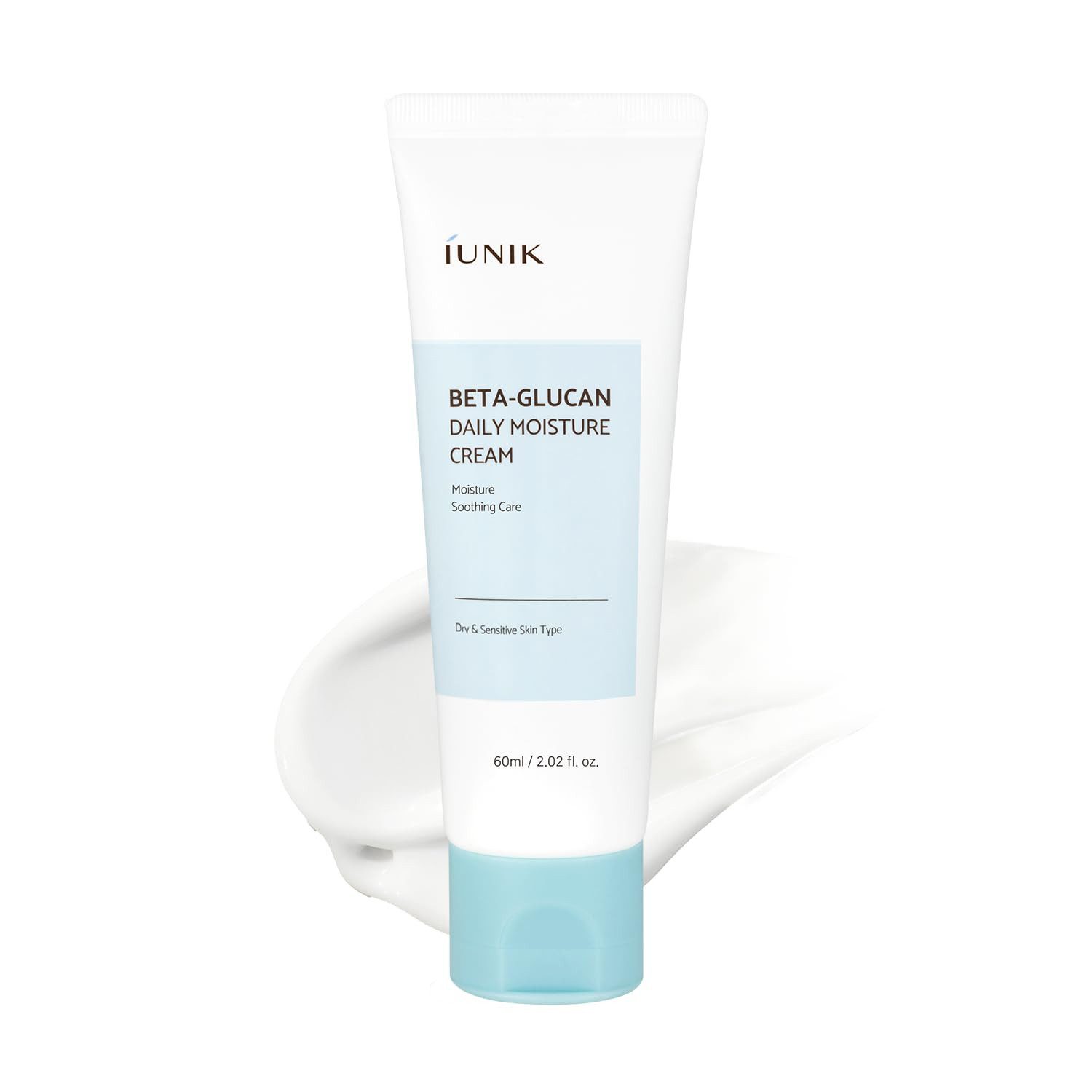 iUnik Tagescreme Beta-Glucan Daily Moisture Cream 60ml – Feuchtigkeitscreme für trockene & sensible Haut mit Centella Asiatica, Niacinamide &, Red Fruits Complex – K-Beauty Gesichtspflege