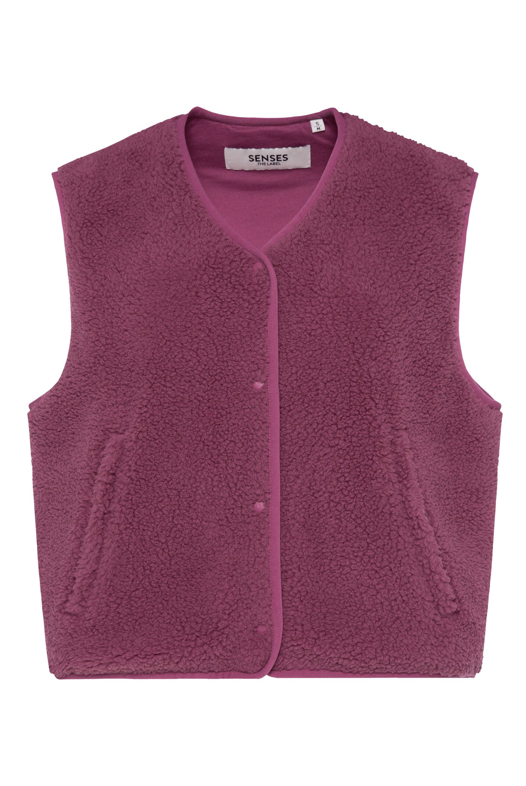 SENSES.THE LABEL Plüschweste mit Reißverschlusstaschen günstig online kaufen