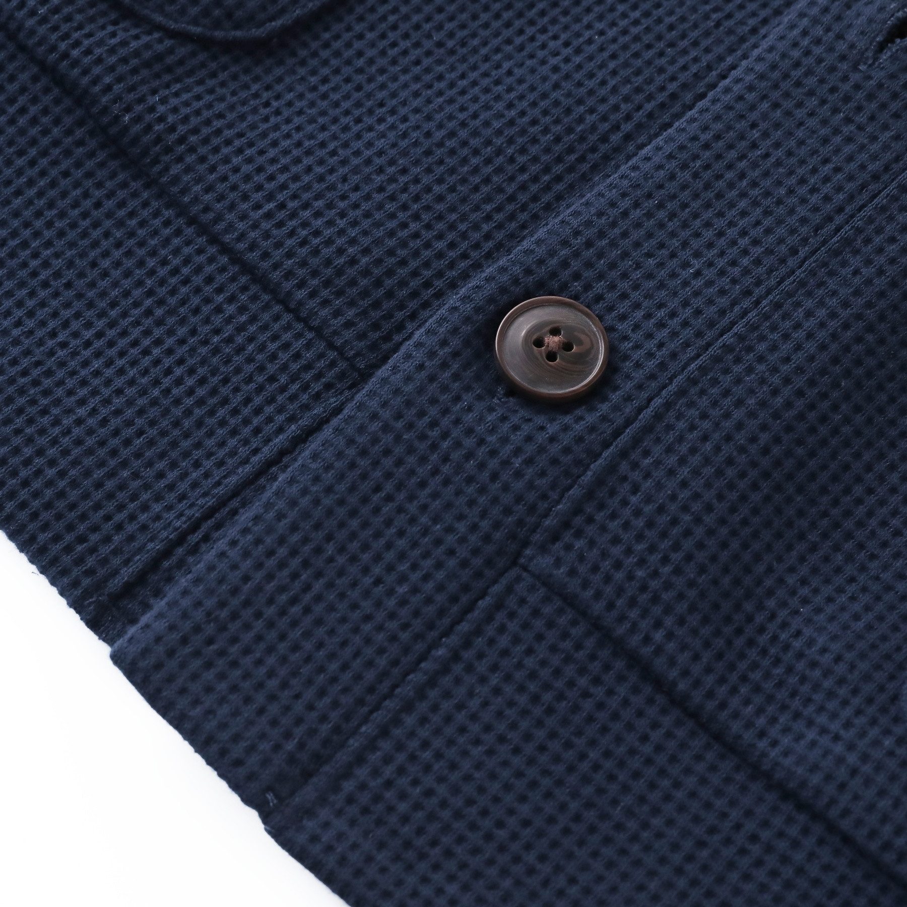 Allthemen Strickweste Herren ärmellose Strickweste mit V-Ausschnitt Waffelmuster, Taschen – Bild 5 von 5