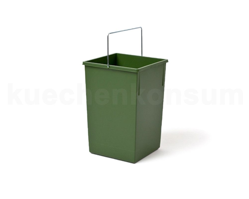Hailo Einbaumülleimer Hailo Inneneimer 1073259 gruen 15 Liter 230 x 220 x 350 mm mit Henkel, grüne eckige Form mit Henkel