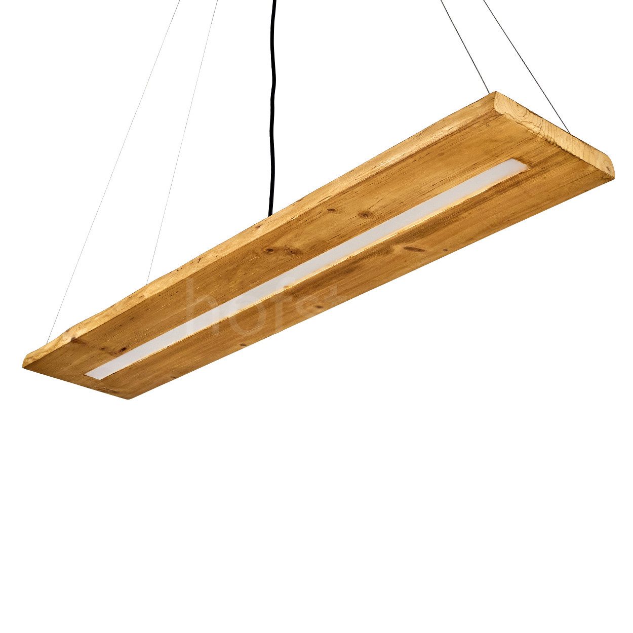 hofstein Pendelleuchte »Volano« dimmbare aus Holz/Metall in Braun/Dunkelgra günstig online kaufen