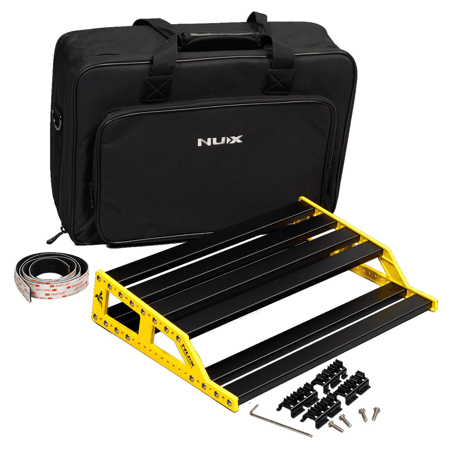 E-Gitarre Nux NPB-L Bumblebee Pedalboard für Effektgeräte Größe L