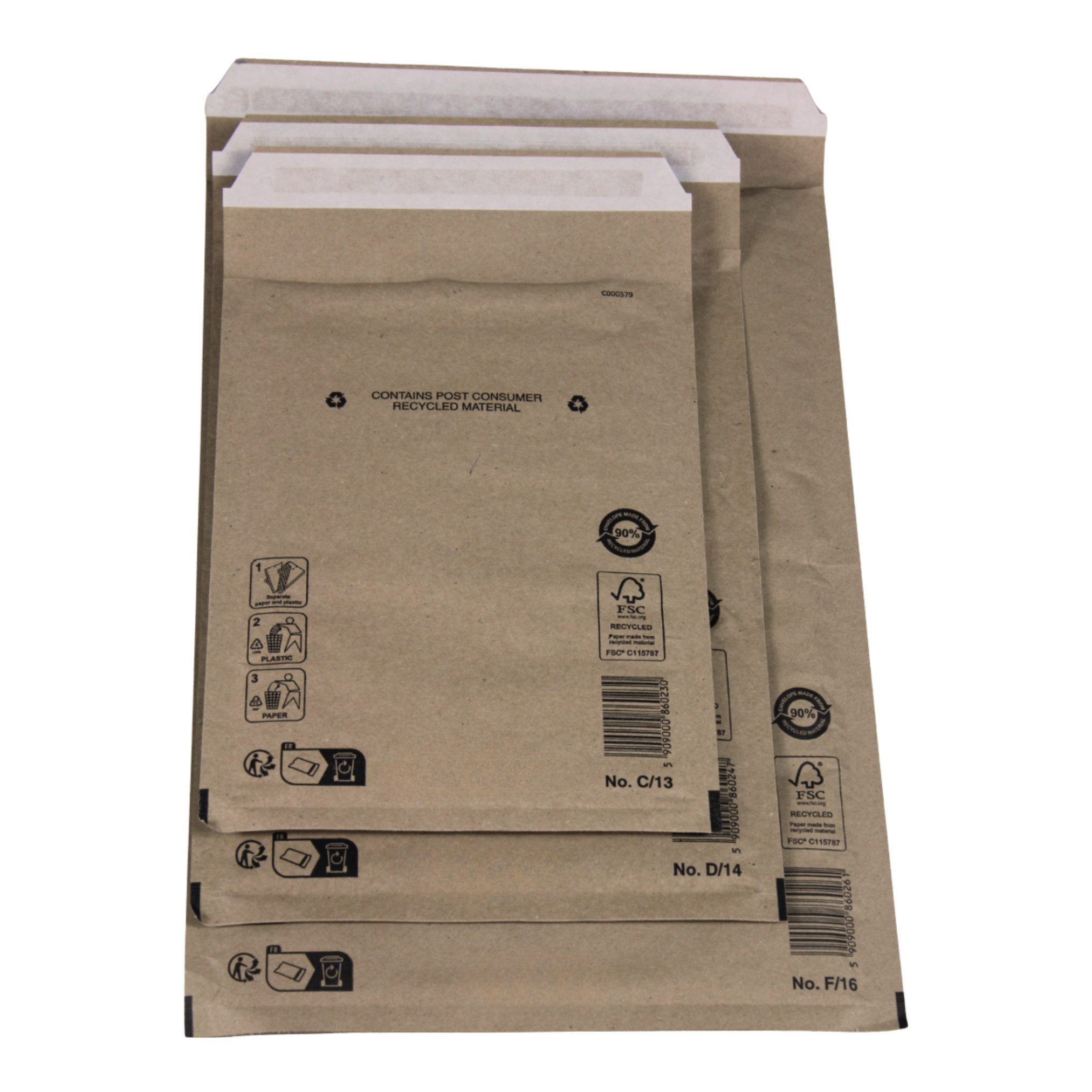 Packen24 GmbH Versandtasche Luftpolstertaschen Gr. F/6 DIN A4 eco recycled Versandtaschen