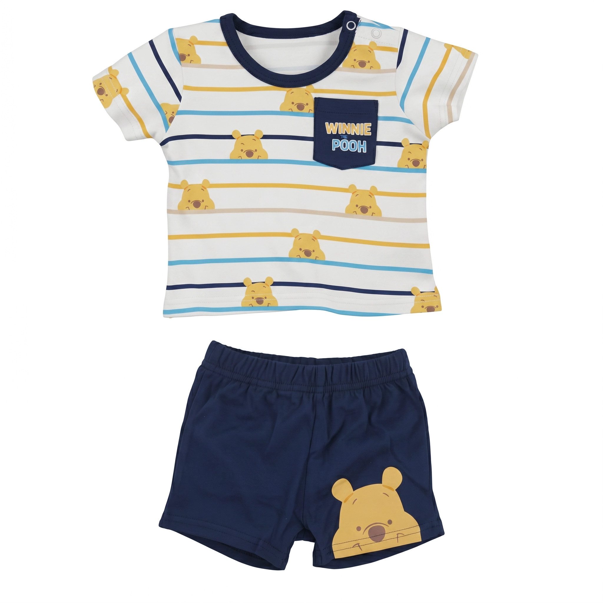 Disney Print-Shirt Disney Winnie der Pooh Jungen Baby Sommerset Shorts plus T-Shirt Gr. 62 bis 86