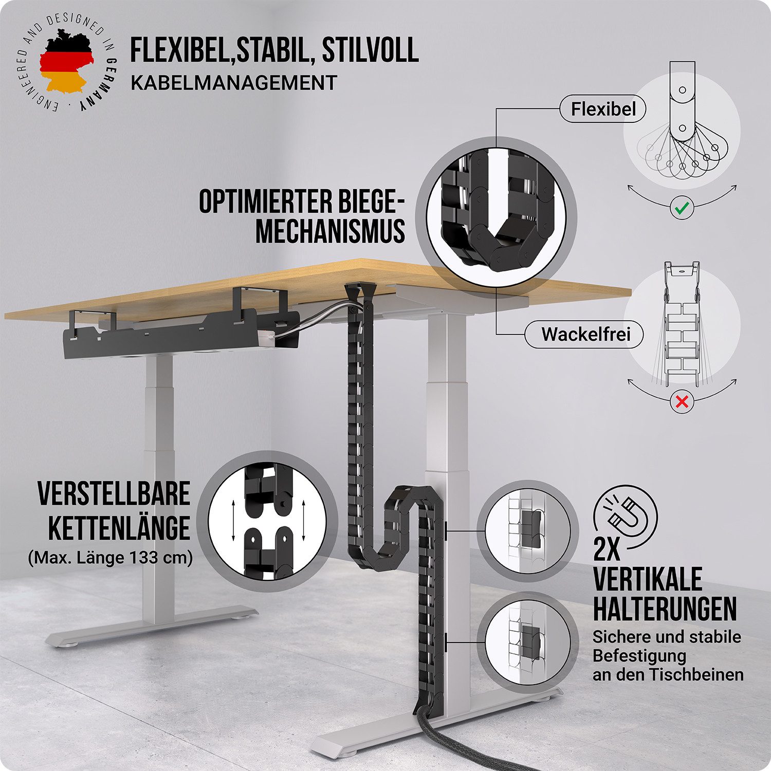 Ultimate Setup Kabelführung Kabelführung Schreibtisch (1-St)