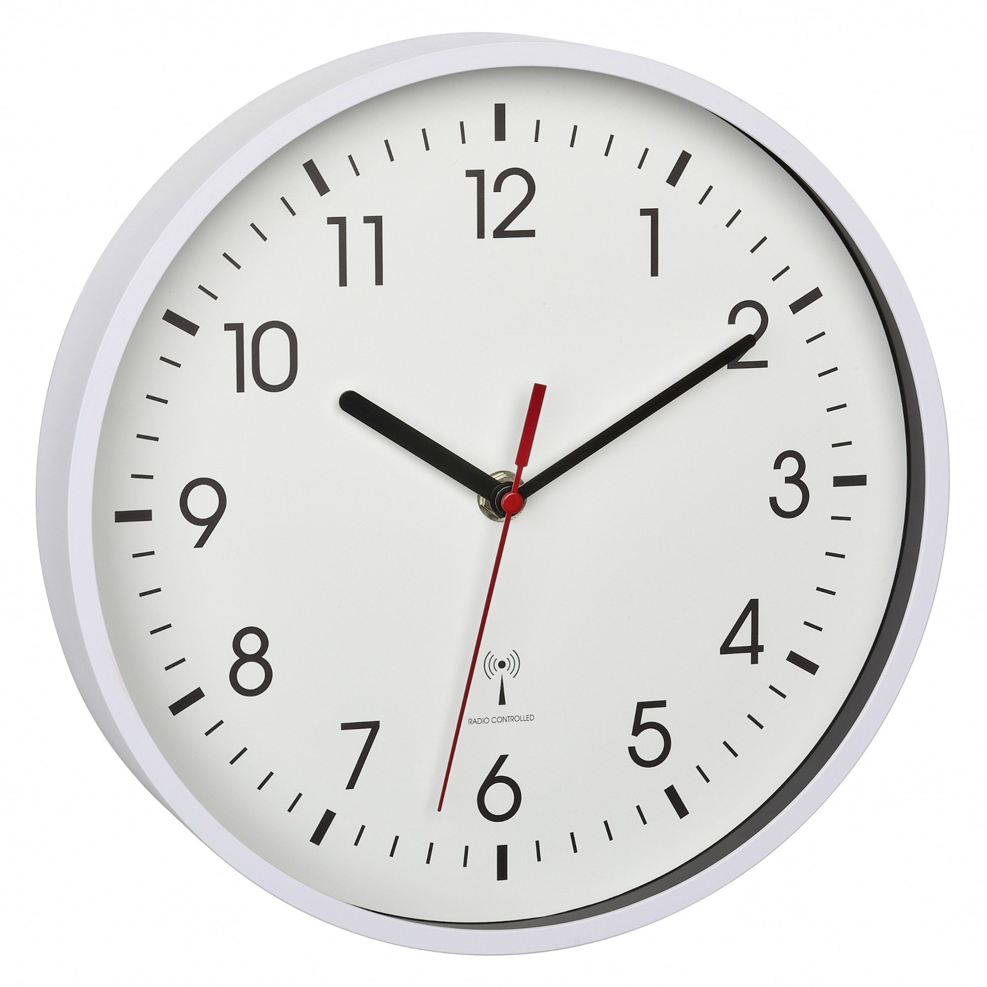 Wanduhr TFA 60.3550 analoge Funk-Wanduhr Funkuhr 245 mm mit Sekundenzeiger