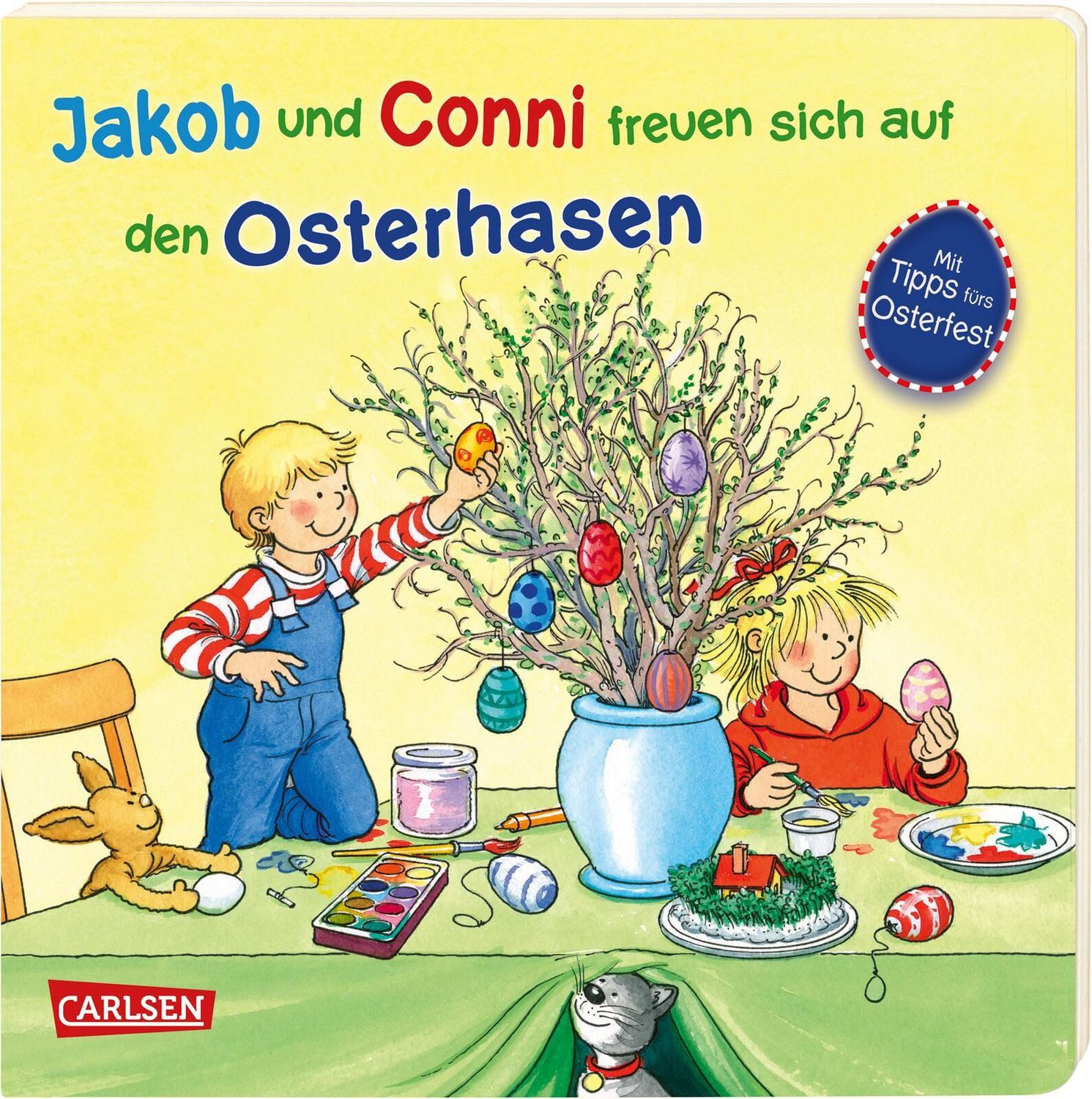 Jakob und Conni freuen sich auf den Osterhasen / Sandra Grimm