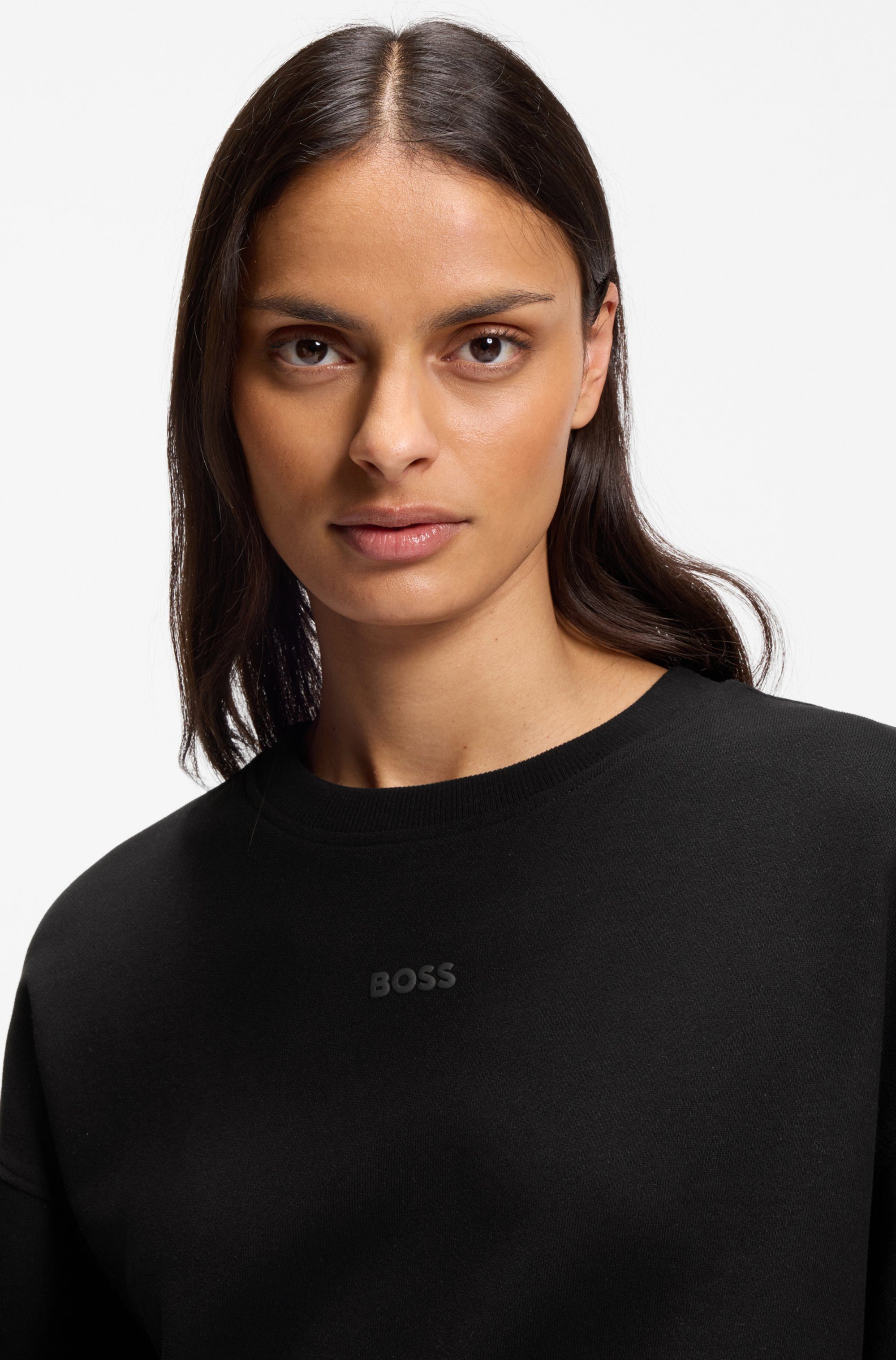 BOSS ORANGE Sweatshirt Eteia Premium Damenmode oversized, Rundhals, mit BOSS Logo