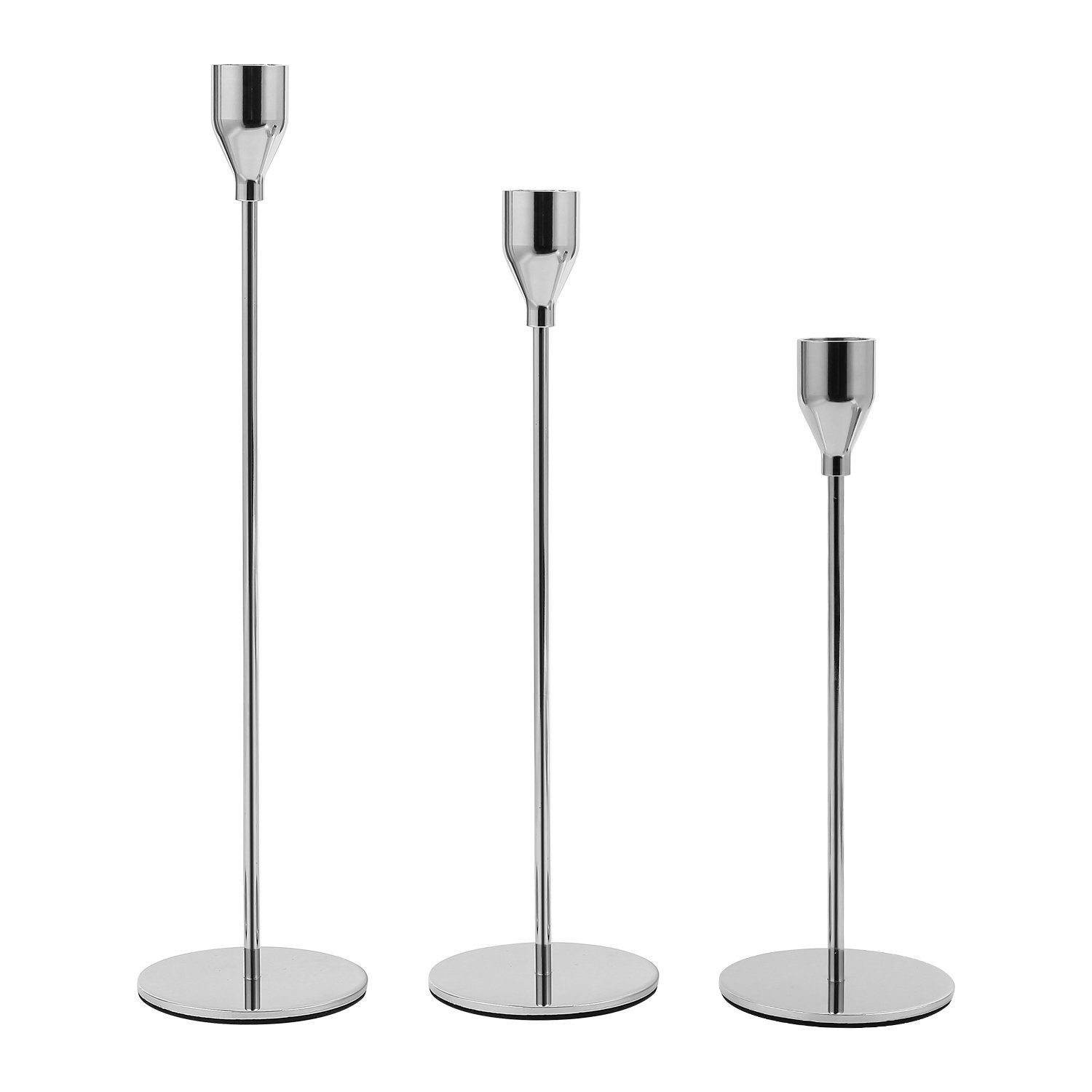 Gimisgu Kerzenständer Kerzenständer Gold/silber 23+28+33cm 3er-Set