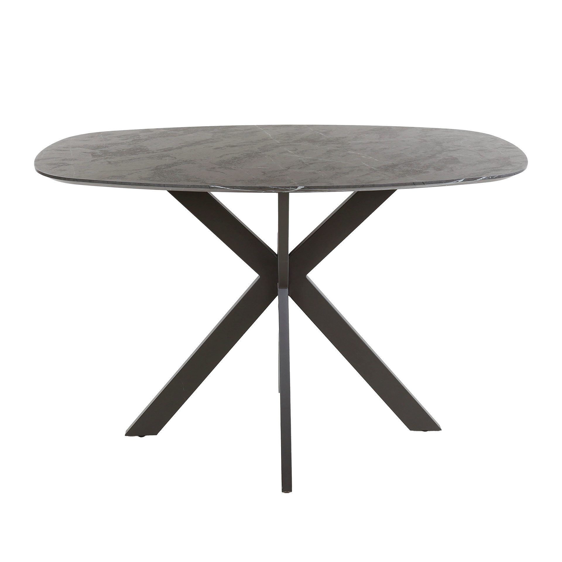 Villa Möbel Bartisch Onyx (1 Tisch, 1-St), Ovaler Bartisch aus 3D Melamin graphite