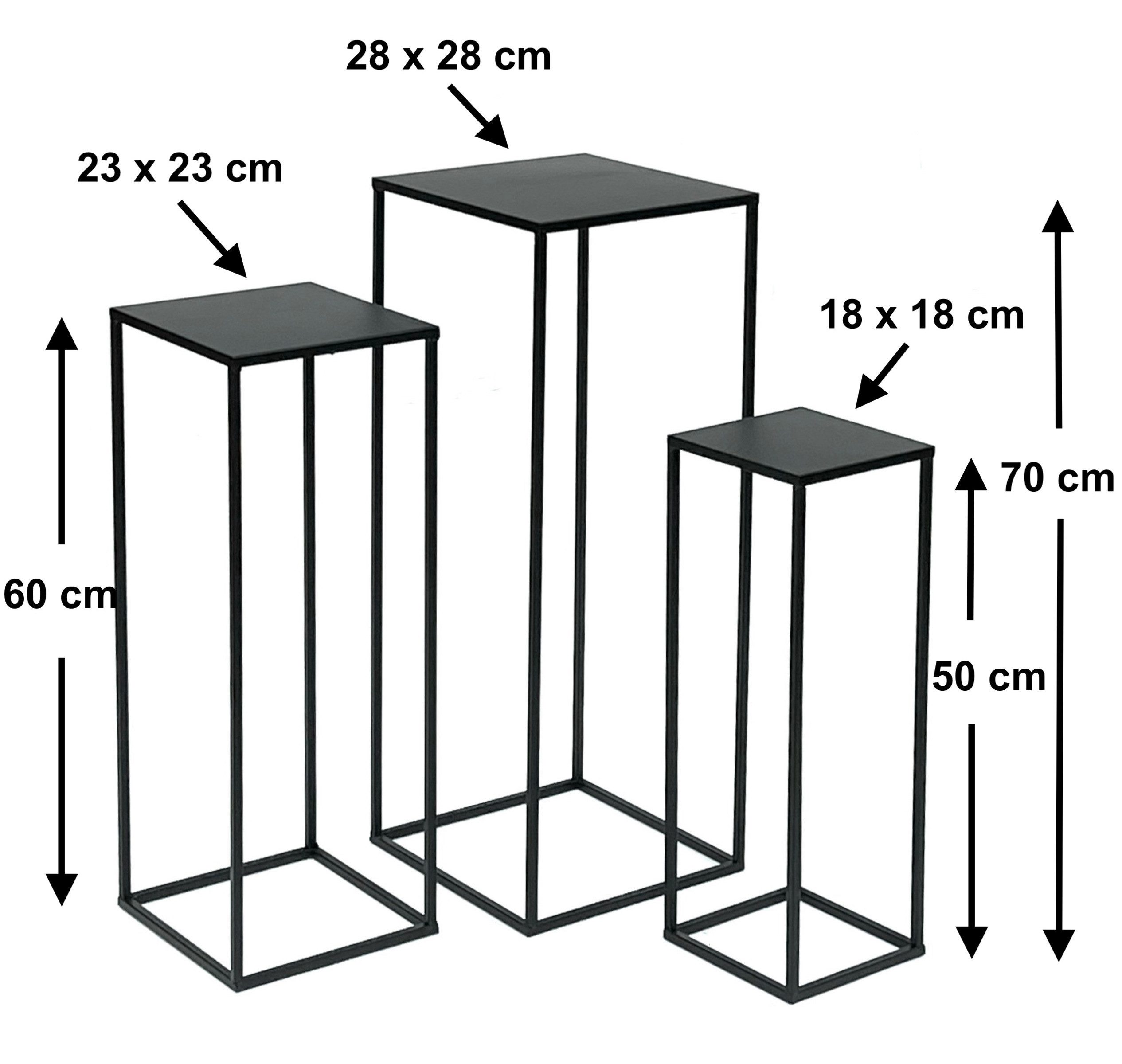 DanDiBo Blumenständer Metall Schwarz Eckig Blumenhocker günstig online kaufen
