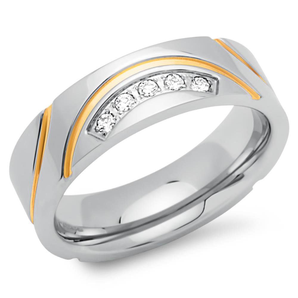 Unique Fingerring Unique Edelstahlring teilvergoldet 6mm günstig online kaufen