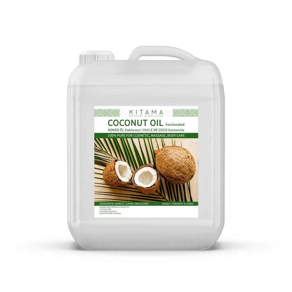 Kitama Körperöl Kokosöl fraktioniert - Neutrales Massageöl für Thai Massage & Wellness