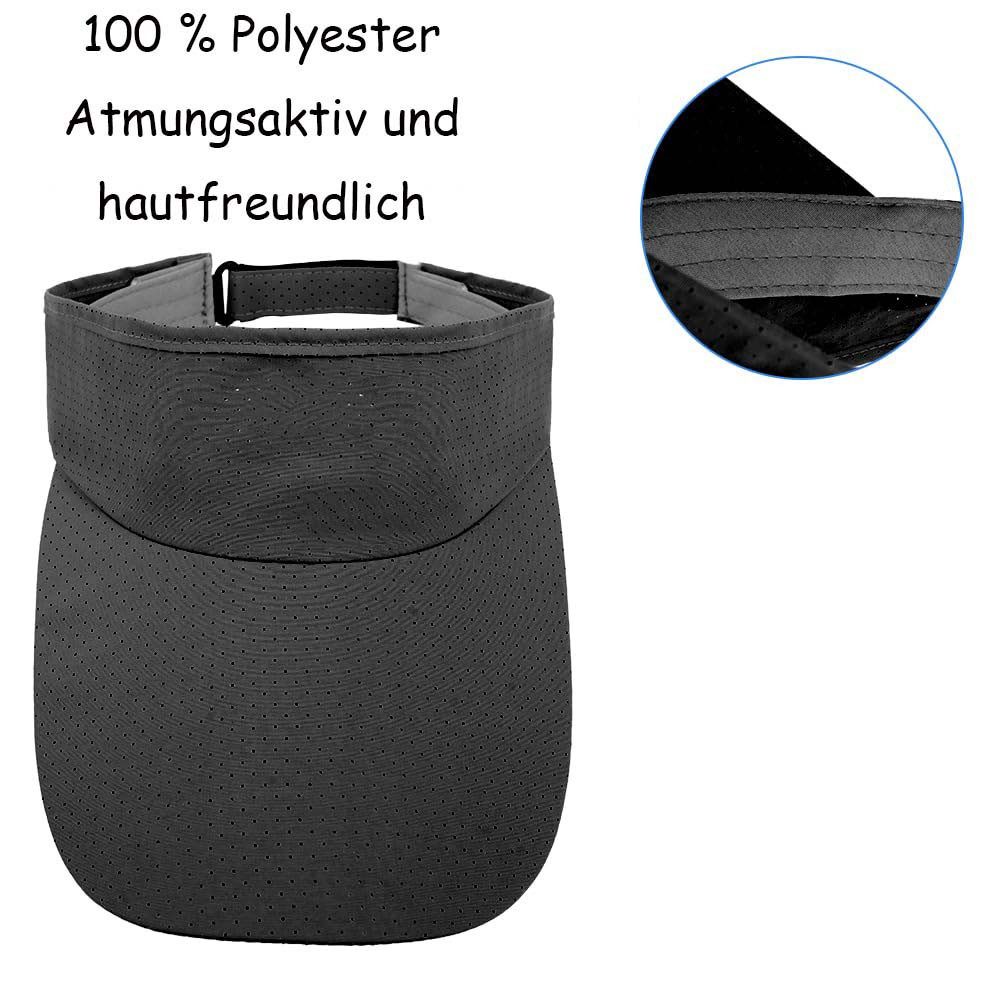 Zaewry Schirmmütze Visor Cap Herren und Damen, Atmungsaktiv und Schweißabsorbierend
