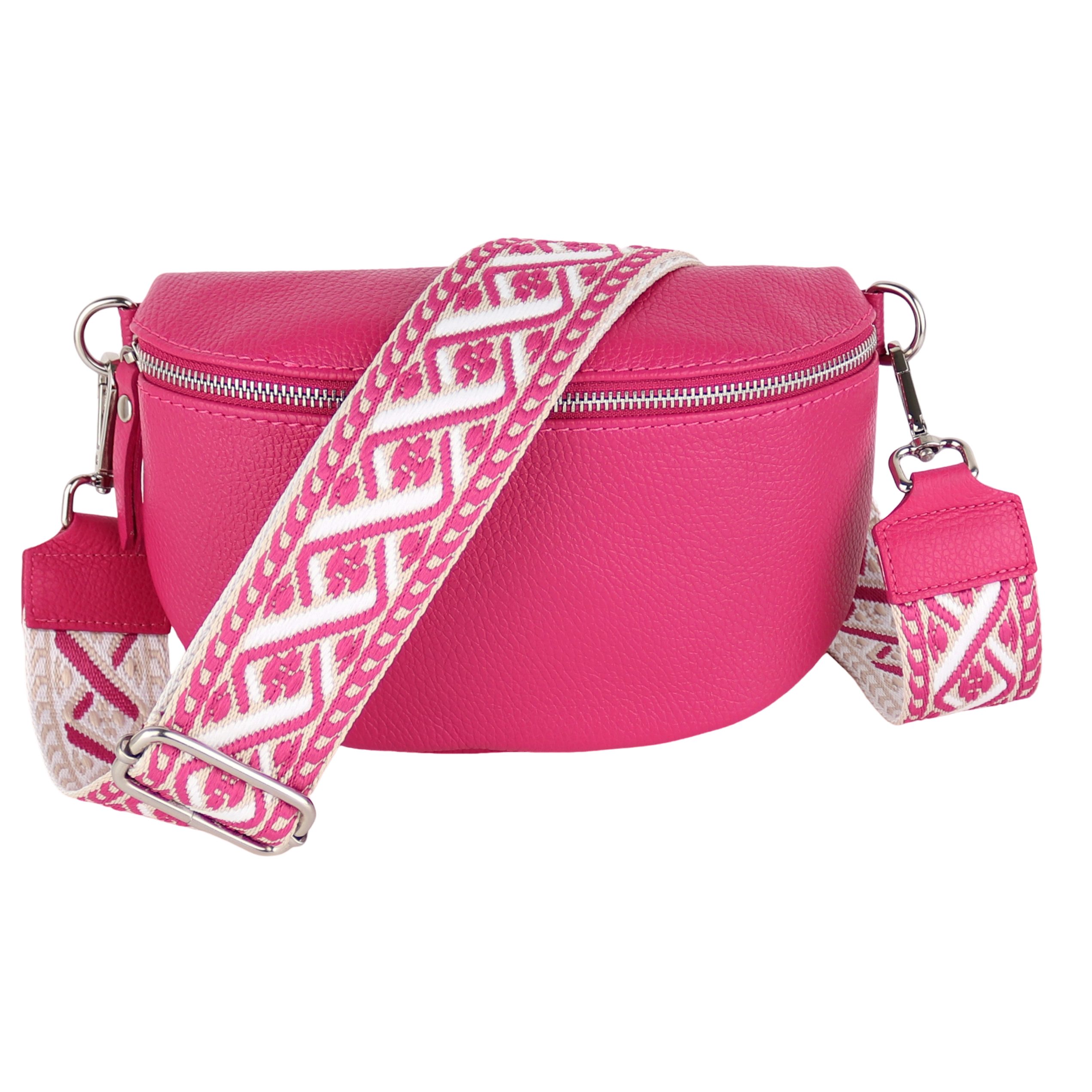 Bauchtasche Damen, Echtleder, Made in Italy, Umhängetasche, Brusttasche