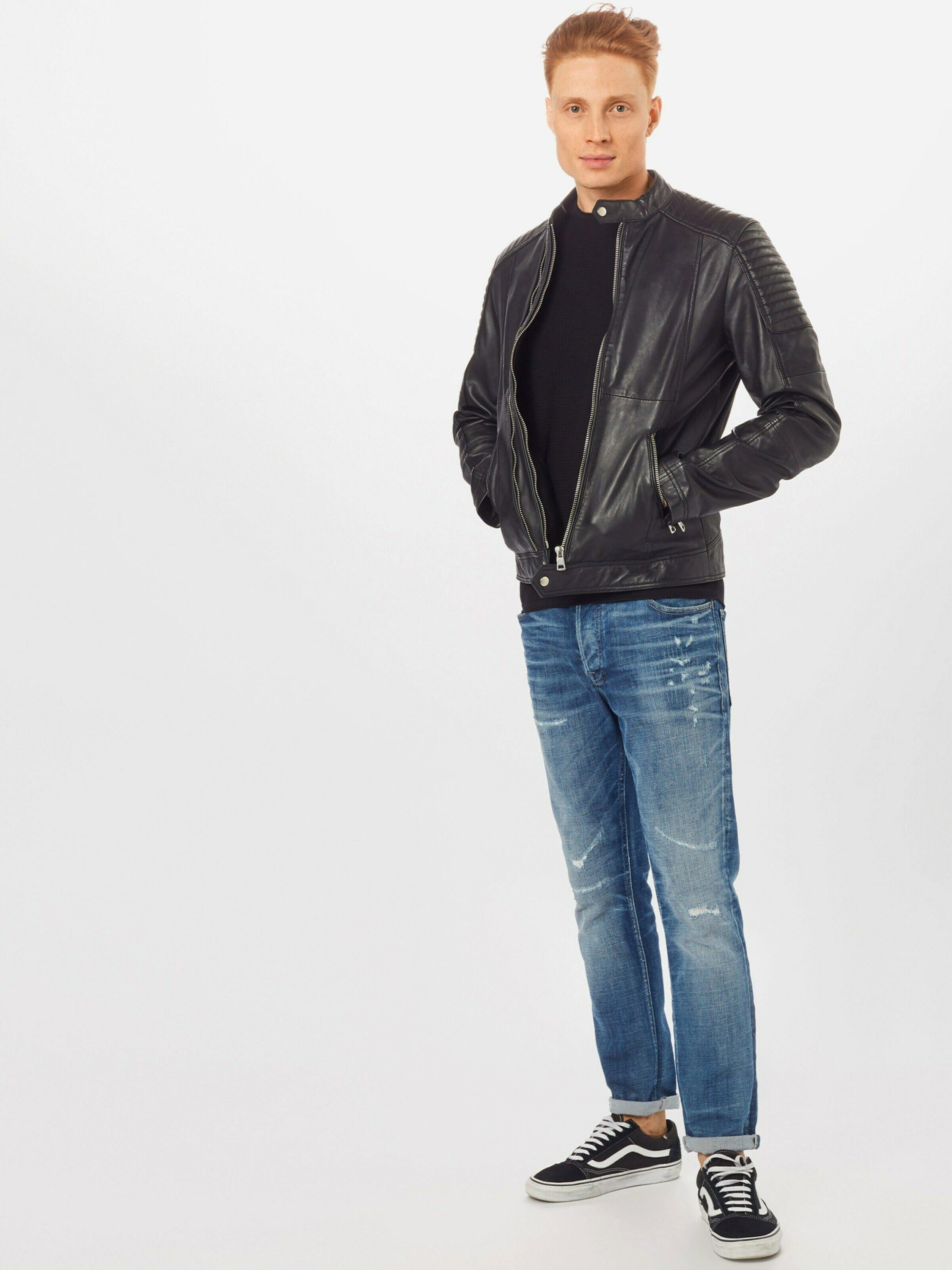 (1-tlg) Denim Rundhalspullover Black TOM TAILOR