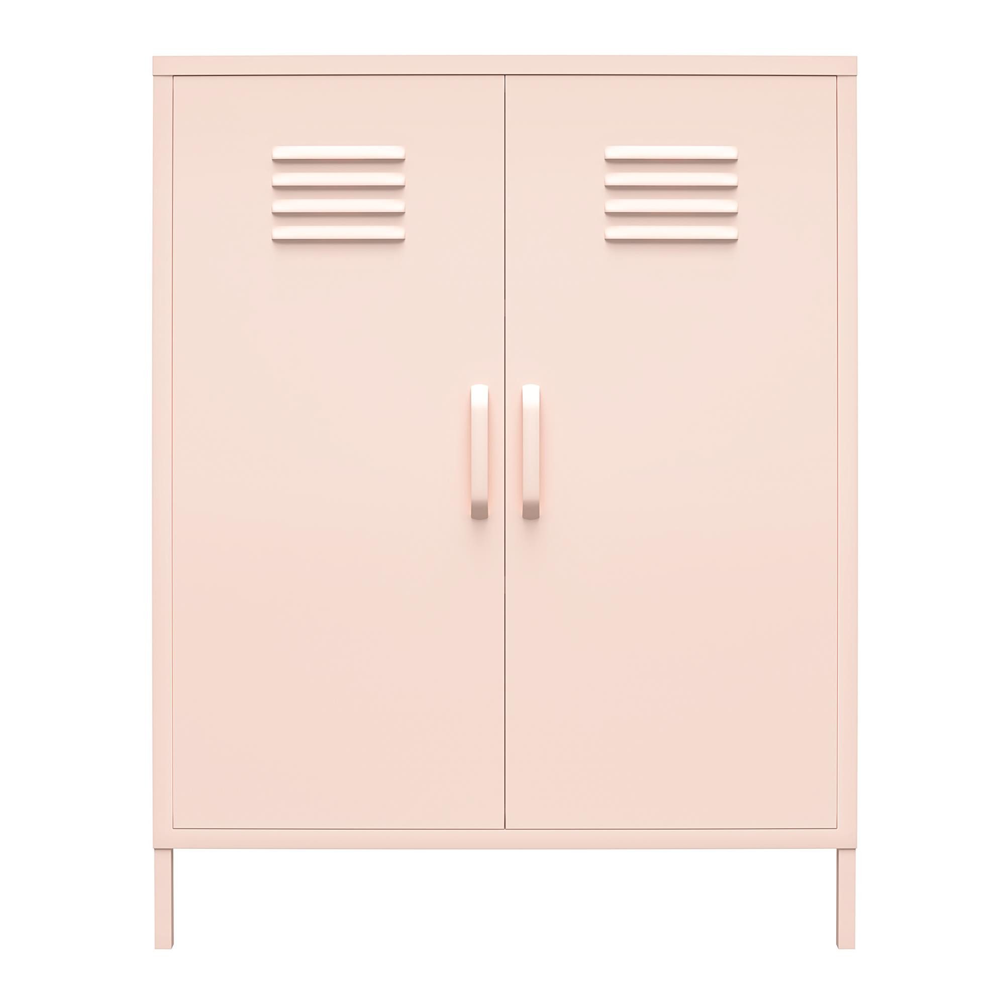 loft24 Mehrzweckschrank Mission District Highboard aus Metall, Metallschrank mit 2 Türen im Retro Look