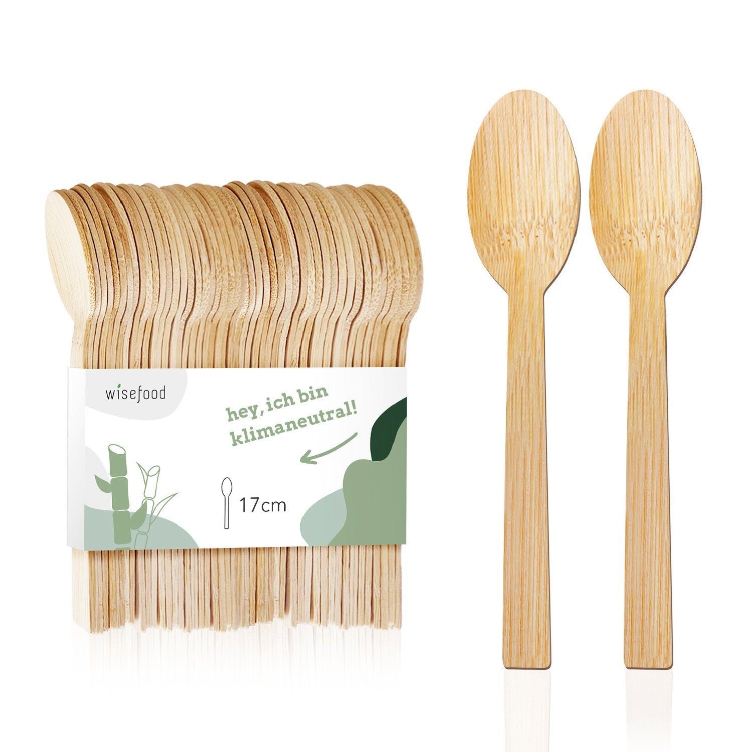 wisefood Einwegbesteck-Set Bambus Löffel (200-tlg), Bambus