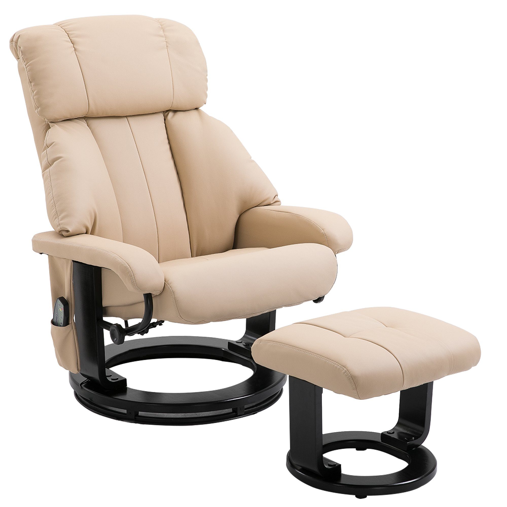 HOMCOM Massagesessel Fernsehsessel, Hocker, aus Kunstleder, günstig online kaufen