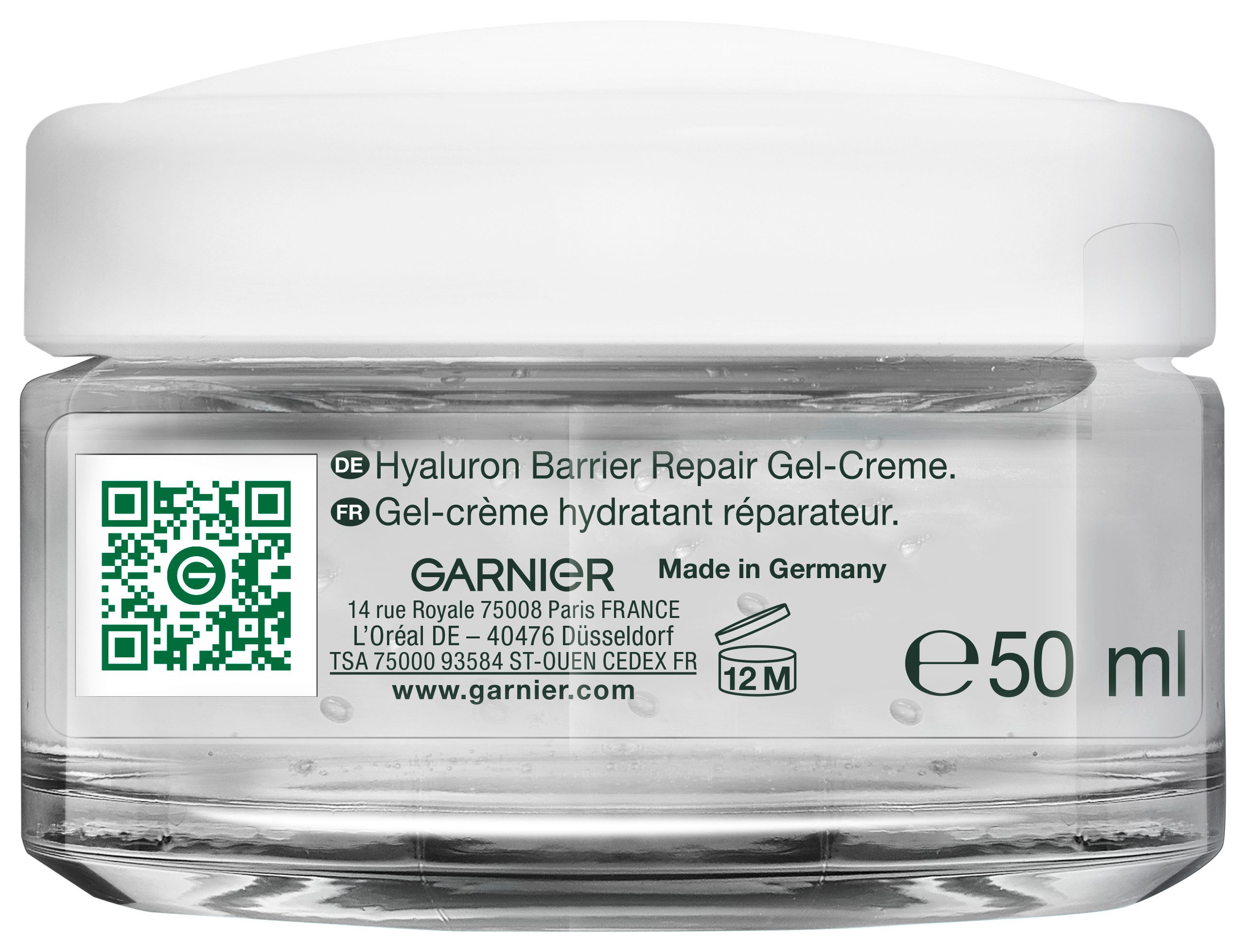 GARNIER Gesichtsgel HYALURON BARRIER REPAIR GEL-CREME, feuchtigkeitsspendend, schützt und pflegt