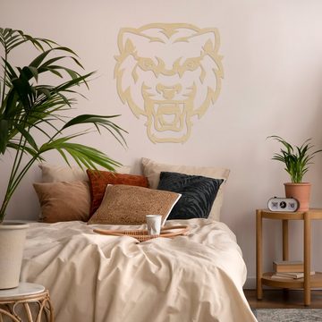 WANDStyle Wanddekoobjekt "Tiger" aus Holz, Pappel