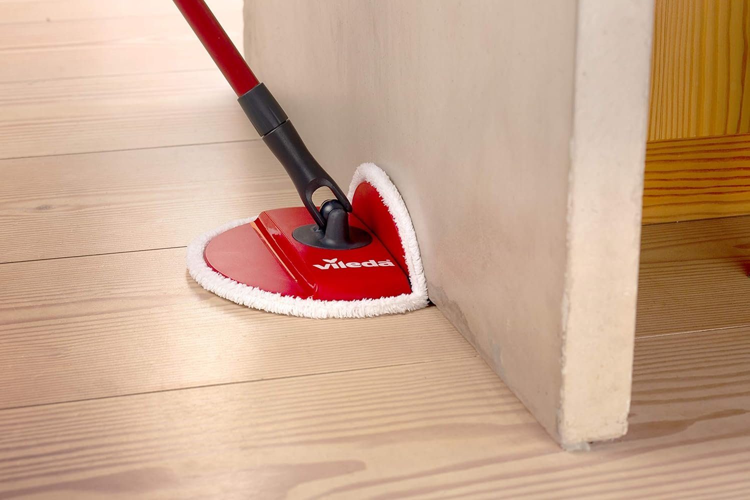 Vileda Wischmopp Vileda Spin & Clean Wischmopp, Schwenkbarer Kopf & Klappbarer Kopf.