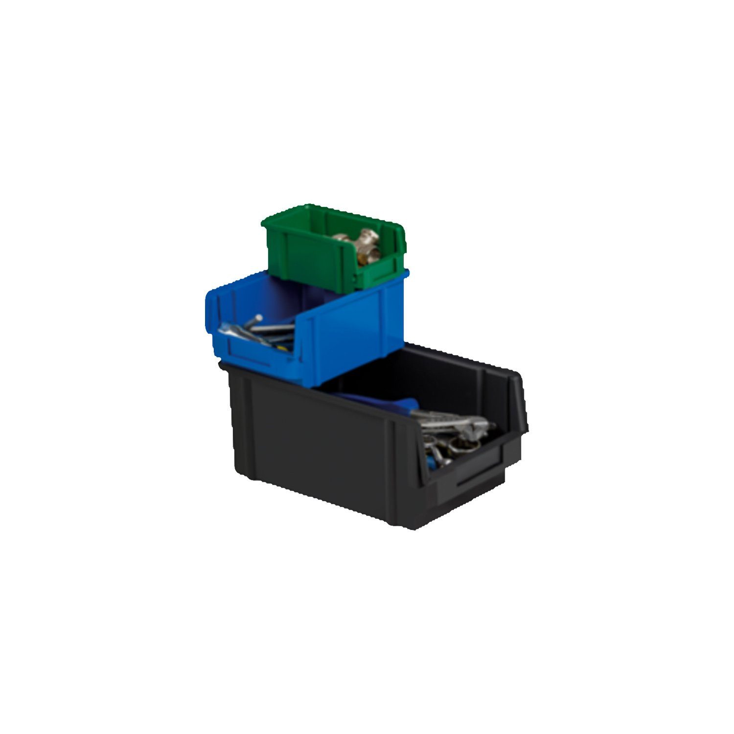 RODŁO Werkzeugbox (3 St), 3x Eko Kleinwerkstattbehälter Klein/Medium Set Aufbewahrungsbehälter