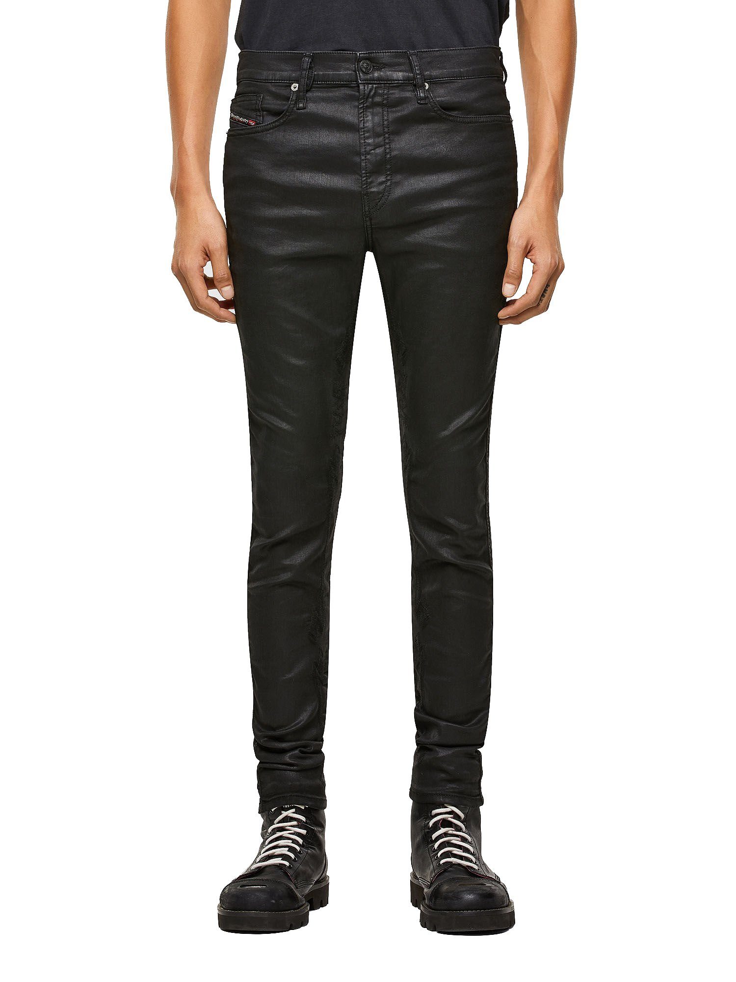 Diesel Skinny-fit-Jeans JoggJeans Schwarz beschichtet - D-REEFT 069TE - Länge:32