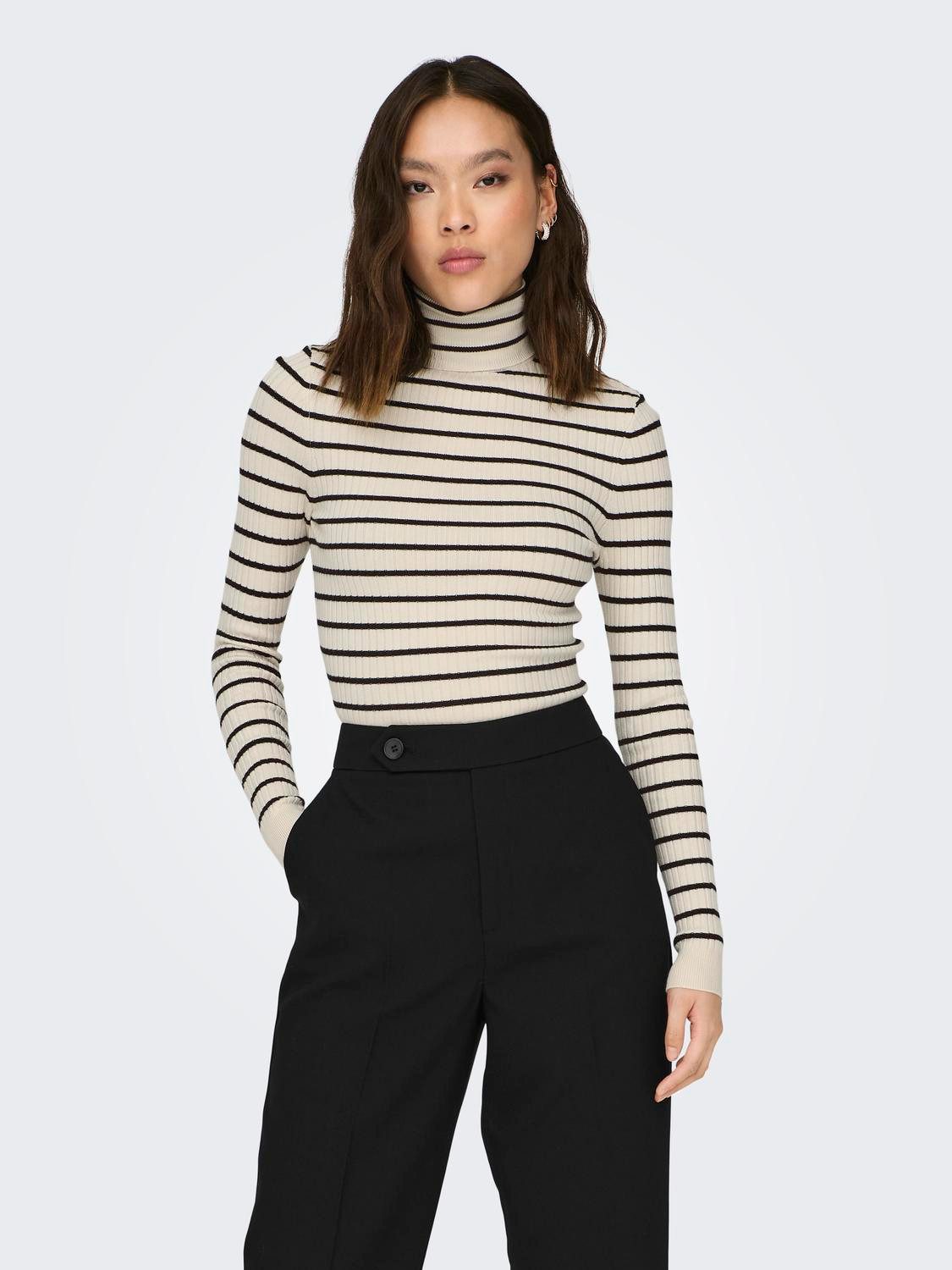ONLY Strickpullover Slim Fit Rollkragen Strickpullover günstig online kaufen