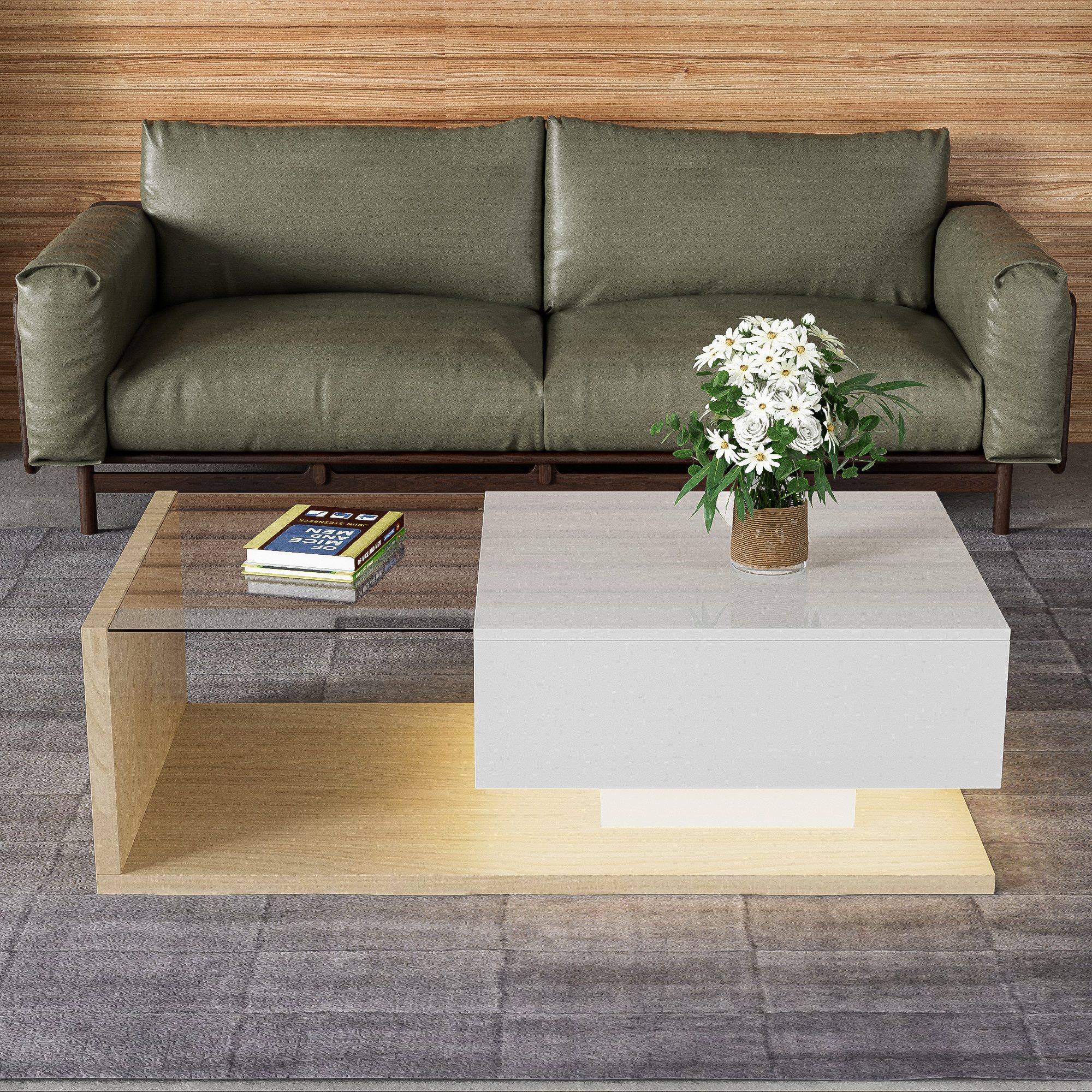 Refined Living Couchtisch in Hochglanz Wohnzimmertisch günstig online kaufen