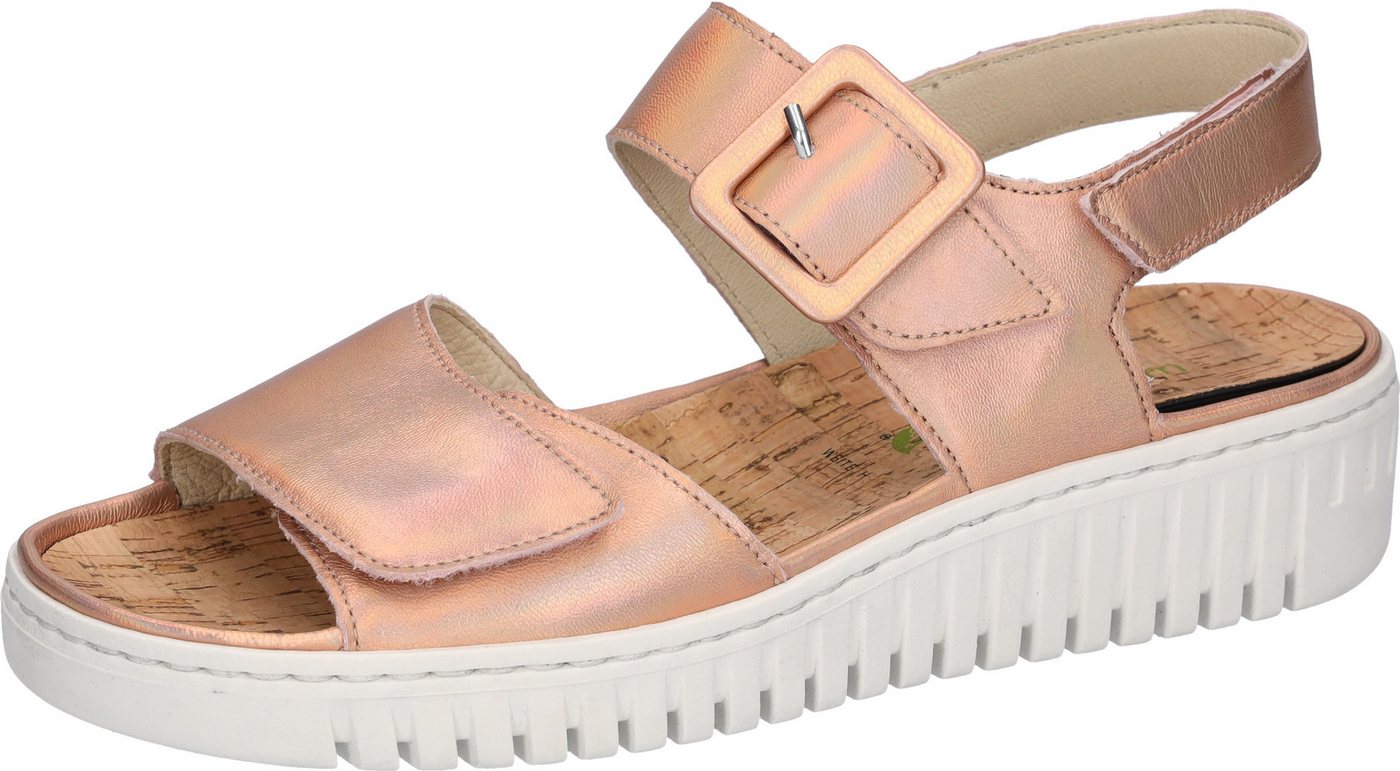 Waldläufer H-WILLOW Plateausandale Sommerschuh, Klettschuh, Bequemschuh mit Korkfußbett, H-Weite