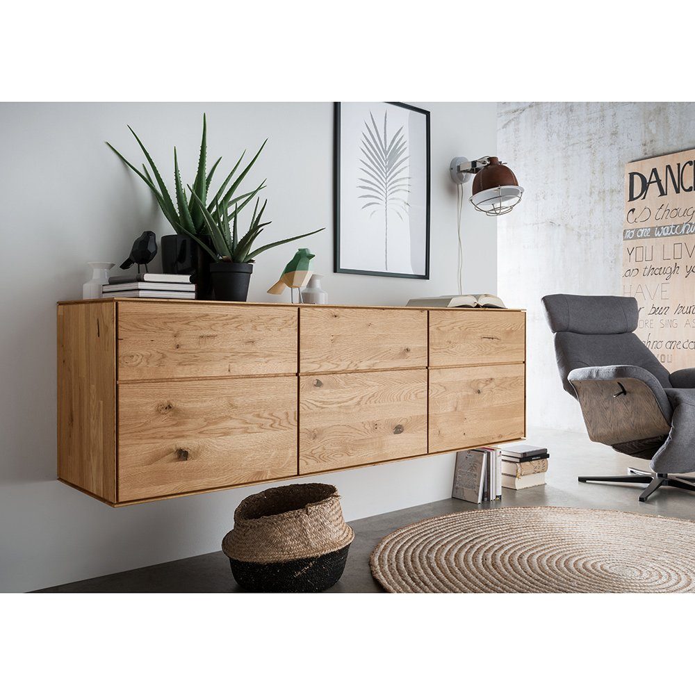 Lomadox Sideboard WYNDHAM-69, Kommode 172cm, stehend/hängend, Wildeiche mas günstig online kaufen
