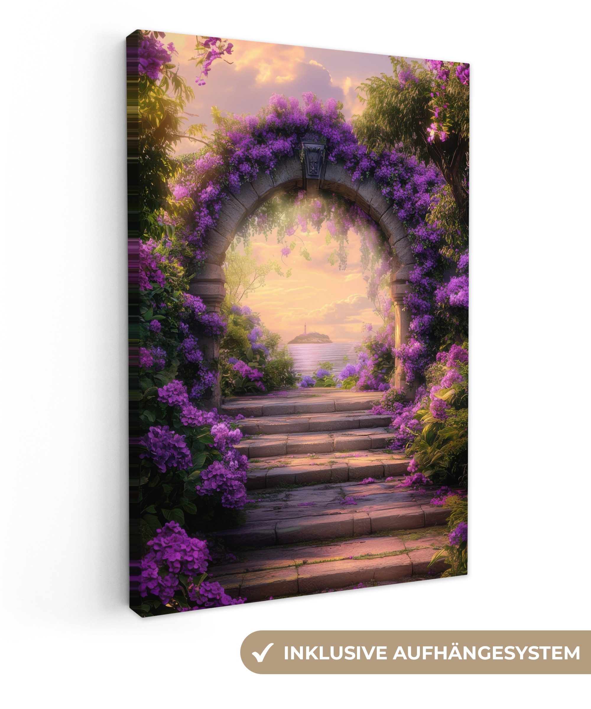 OneMillionCanvasses® Leinwandbild Tor - Lila - günstig online kaufen