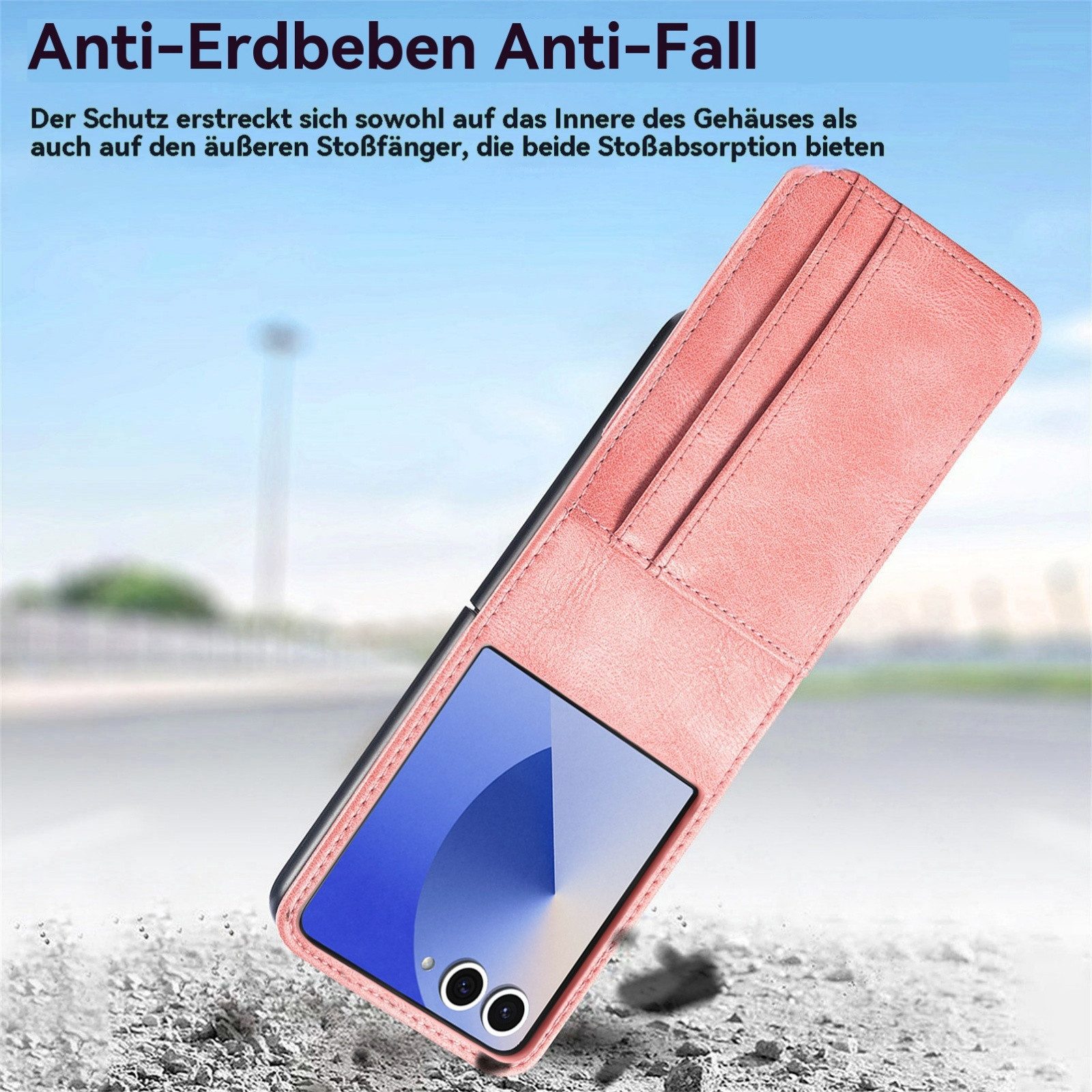 betterfon Handyhülle Handytasche für Samsung Galaxy Z Flip 7 Schutzhülle Klapphülle, Elegantes Flip Case für modernen, stylischen Look – Bild 5 von 5